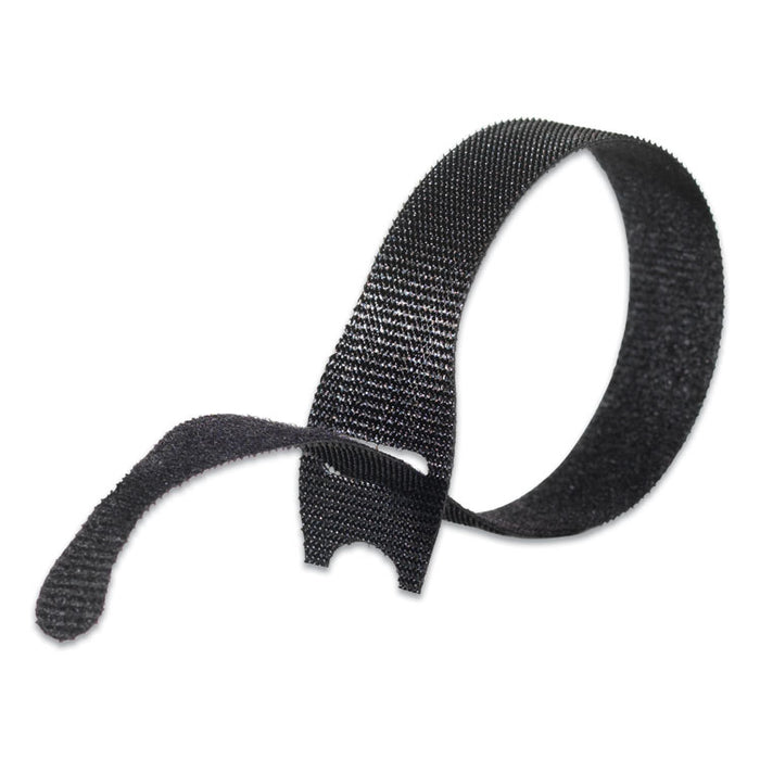 ONE-WRAP Pre-Cut Thin Ties, 0.5" x 8", Black/Gray, 50/Pack