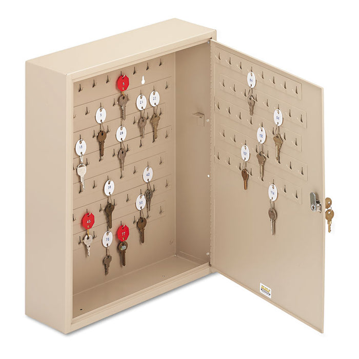Locking Two-Tag Cabinet, 120-Key, Welded Steel, Sand, 16 1/2 x 4 7/8 x 20 1/8