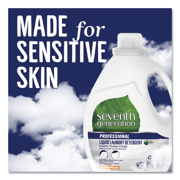 Liquid Laundry Detergent, Free and Clear Scent, 150 oz Bottle