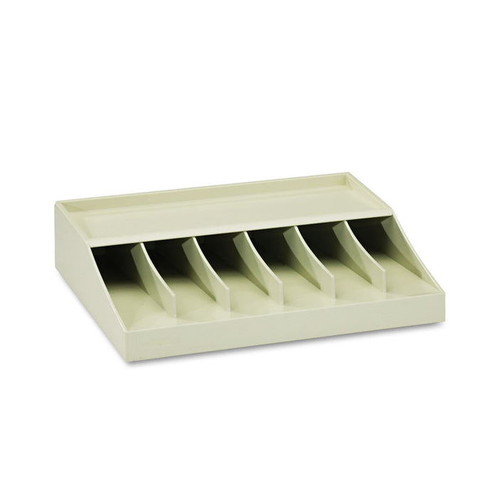 Bill Strap Rack, 6 Compartments, 10.63 x 8.31 x 2.31, ABS Thermoplastic, Putty