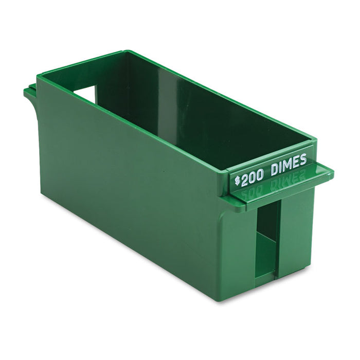 Porta-Count System Extra-Capacity Rolled Coin Plastic Storage Tray, Green