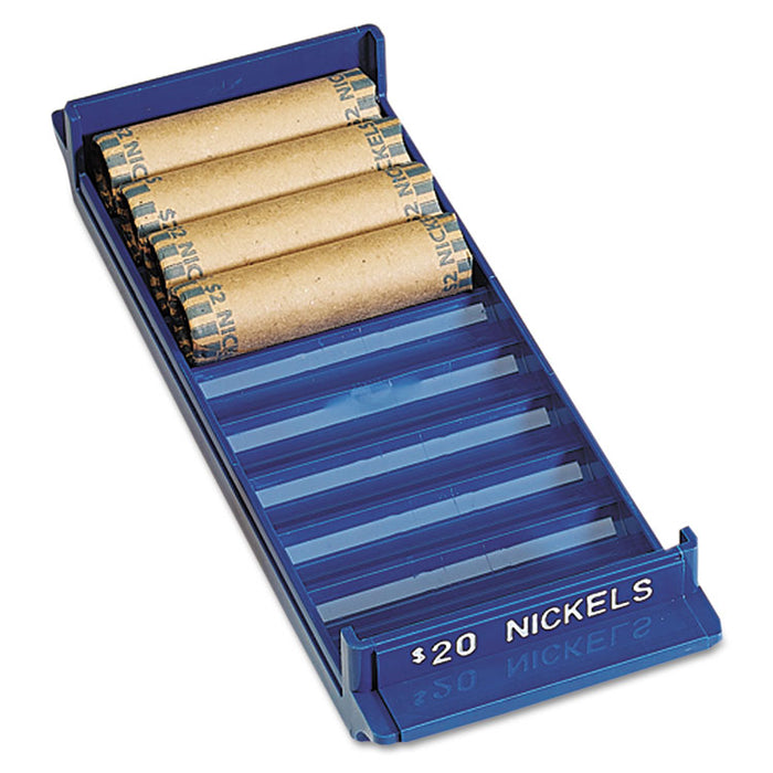 Porta-Count System Rolled Coin Plastic Storage Tray, Blue