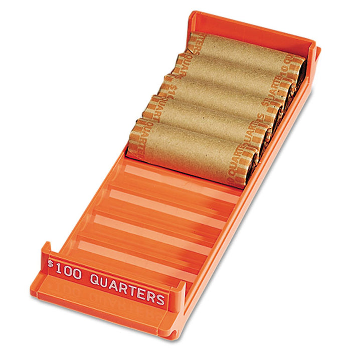 Porta-Count System Rolled Coin Plastic Storage Tray, Orange