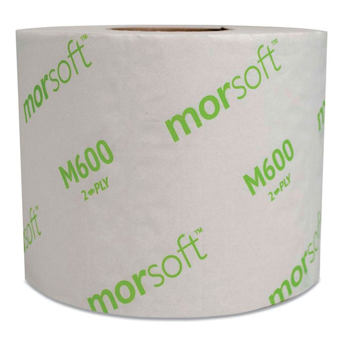 Morsoft Controlled Bath Tissue, Septic Safe, 2-Ply, White, 3.9" x 4", 600 Sheets/Roll, 48 Rolls/Carton