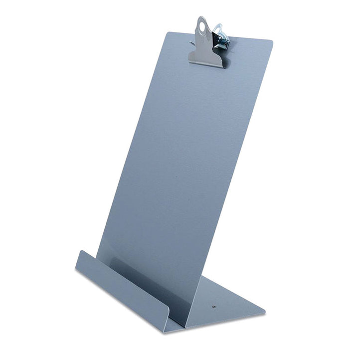 Free Standing Clipboard and Tablet Stand, 1" Clip Capacity, Holds 8.5 x 11, Silver