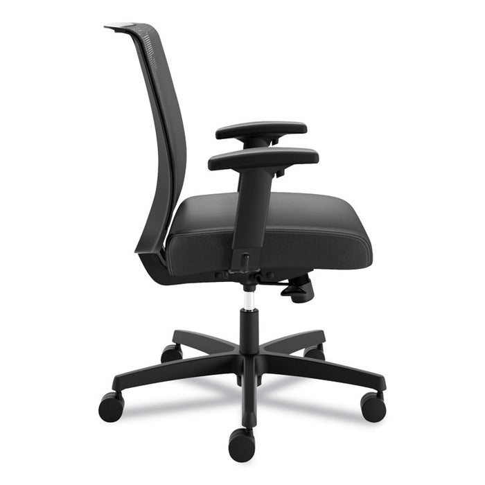 Convergence Mid-Back Task Chair with Syncho-Tilt Control, Supports up to 275 lbs, Black Seat, Black Back, Black Base