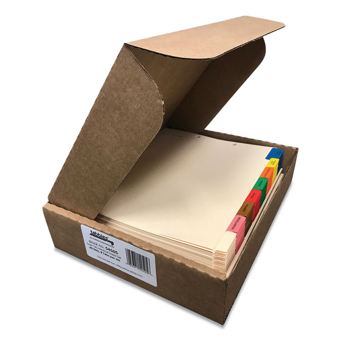 Side Tab Medical Chart Divider Sets, 8-Tab, Assorted Medical, 11 x 9, Manila, 40 Sets