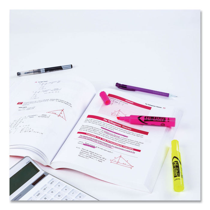 HI-LITER Desk-Style Highlighter Value Pack, Assorted Ink Colors, Chisel Tip, Assorted Barrel Colors, 24/Pack