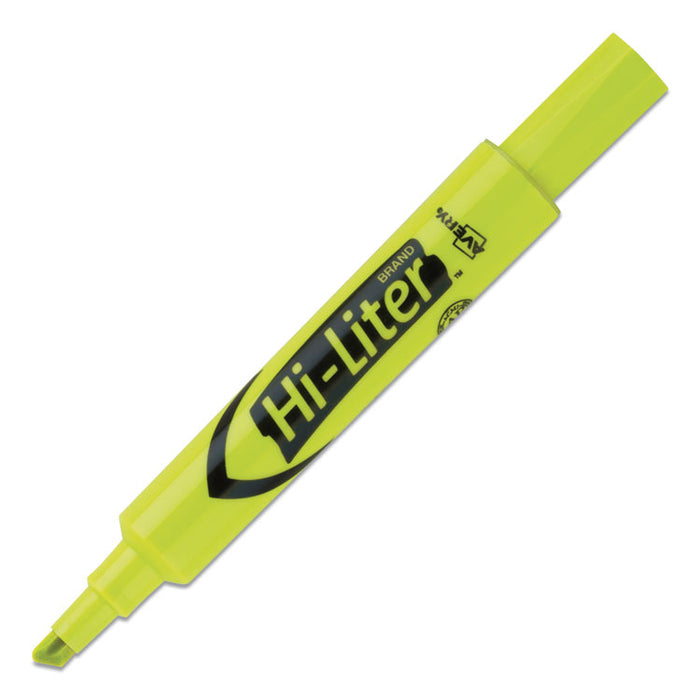 HI-LITER Desk-Style Highlighters, Chisel Tip, Fluorescent Yellow, 36/Box