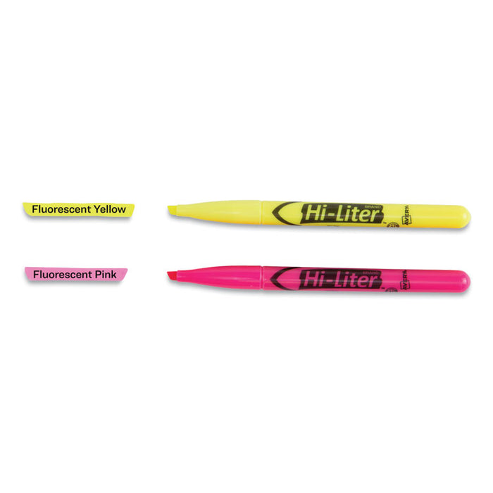 HI-LITER Pen-Style Highlighter Value Pack, Assorted Ink Colors, Chisel Tip, Assorted Barrel Colors, 24/Pack