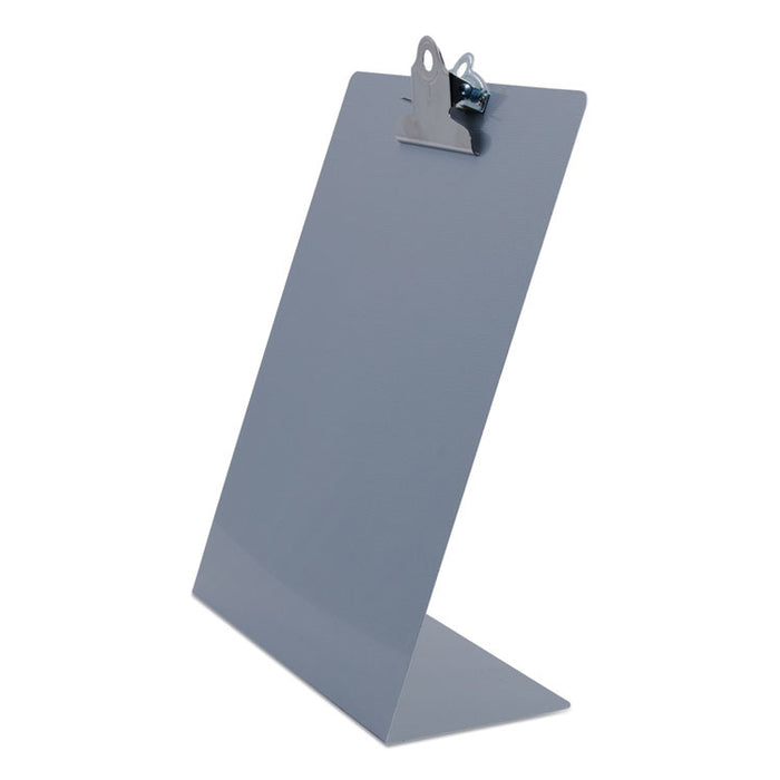 Free Standing Clipboard, Portrait Orientation, 1" Clip Capacity, Holds 8.5 x 11 Sheets, Silver