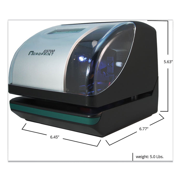 ES700 Digital AutomaticTime Recorder, Silver and Black