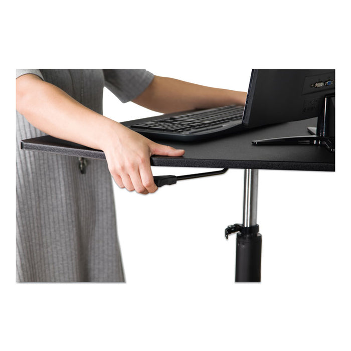High Rise Adjustable Stand-Up Desk, 28w x 23d x 16.75h, Black
