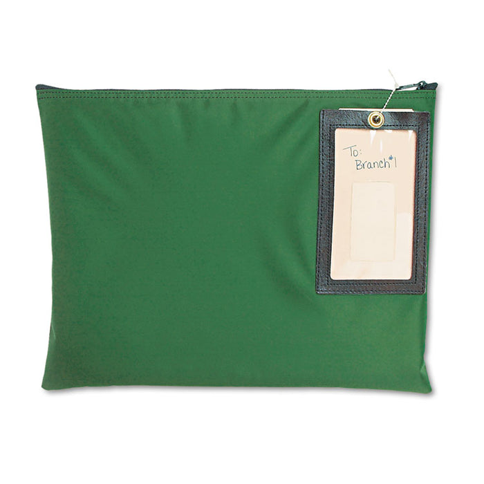 Cash Transit Sack, Nylon, 14 x 11, Dark Green