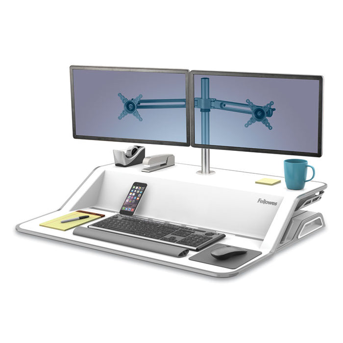 Lotus Dual-Monitor Arm Kit for Two Monitors up to 26" and 13 lbs, Silver