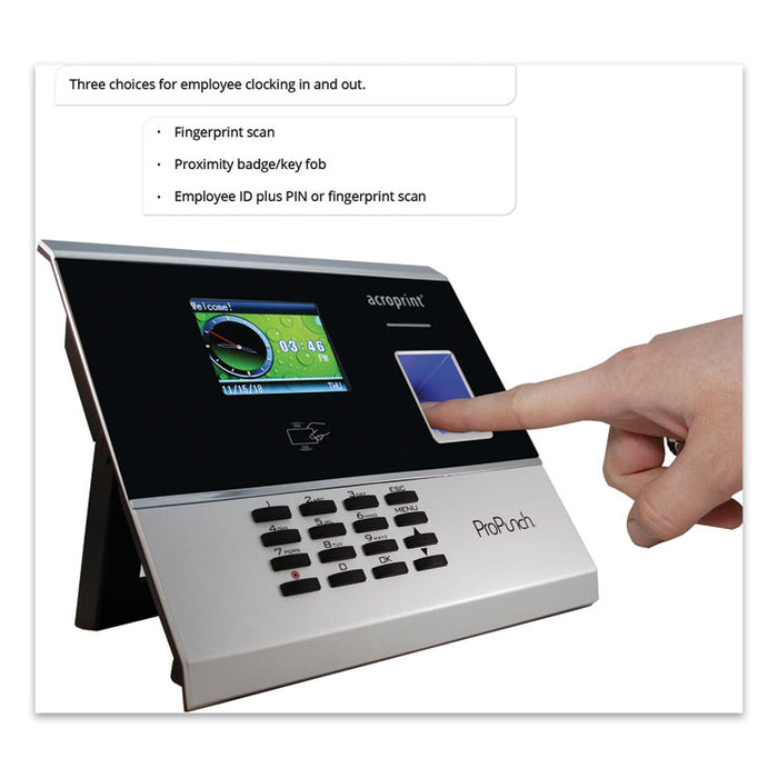 ProPunch Biometric Bundle, Automatic, 3000 Employees, Black