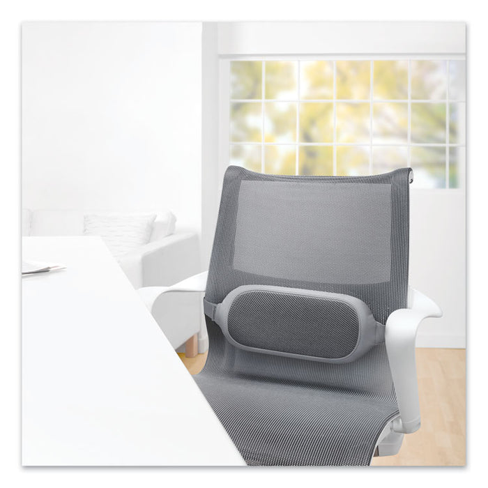 I-Spire Series Lumbar Cushion, 14 x 6 x 3, Gray