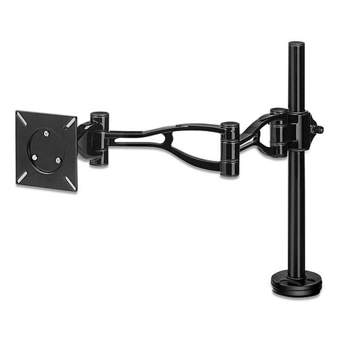 Depth Adjustable Monitor Arm, 4.38w x 24d x 21h, Black
