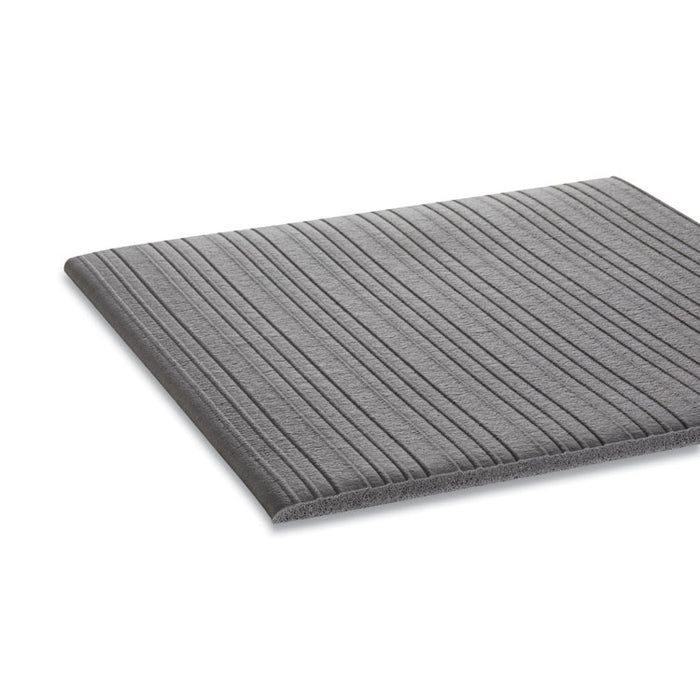 Ribbed Vinyl Anti-Fatigue Mat, 24 x 36, Gray