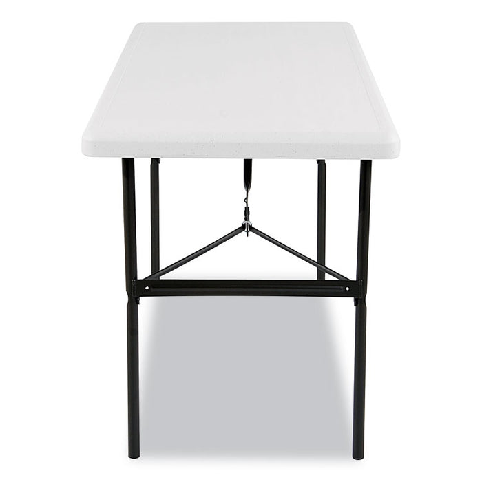 IndestrucTable Classic Folding Table, Rectangular Top, 300 lb Capacity, 48 x 24 x 29, Platinum