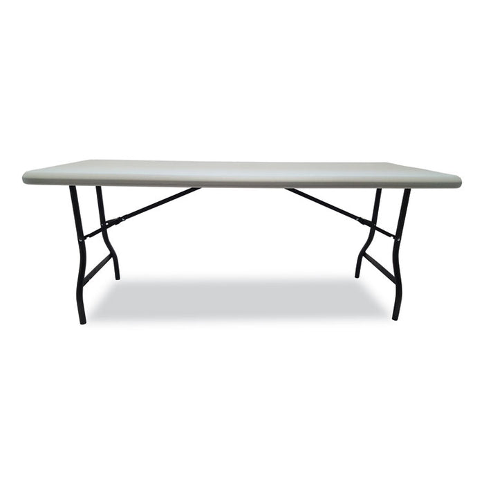 IndestrucTable Industrial Folding Table, Rectangular Top, 2,000 lb Capacity, 72 x 30 x 29, Platinum