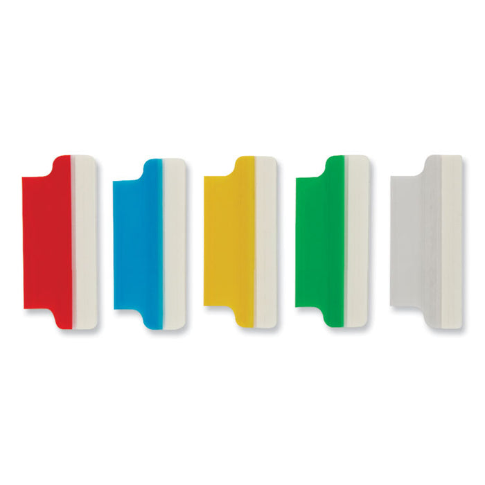 Insertable Index Tabs with Printable Inserts, 1/5-Cut, Assorted Colors, 1.5" Wide, 25/Pack
