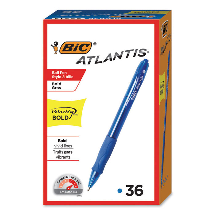 GLIDE Bold Ballpoint Pen Value Pack, Retractable, Bold 1.6 mm, Blue Ink, Blue Barrel, 36/Pack