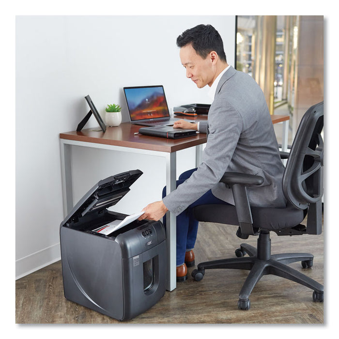 Stack-and-Shred 130X Auto Feed Super Cross-Cut Shredder, 130 Auto/6 Manual Sheet Capacity