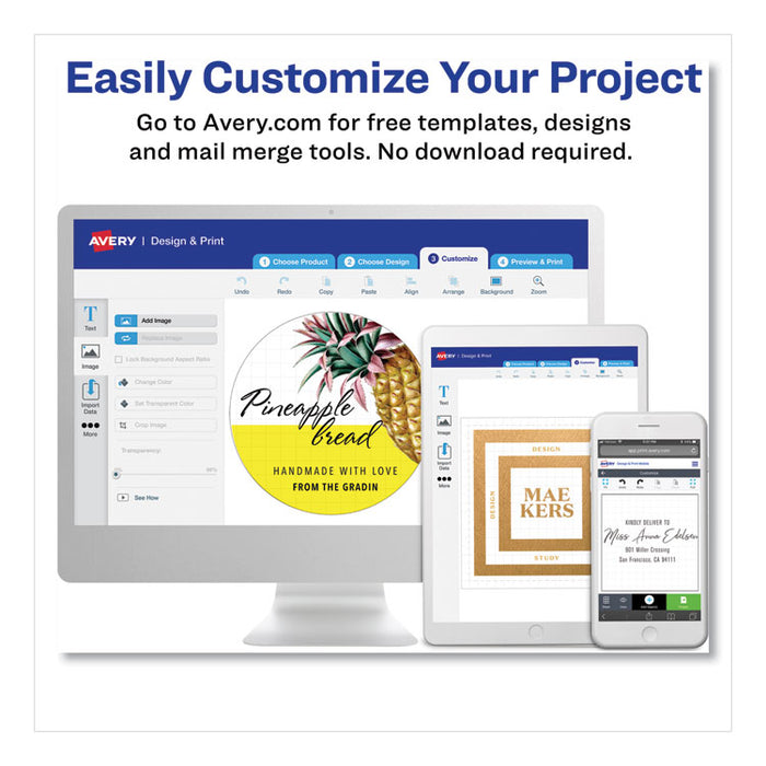 PermaTrack Tamper-Evident Asset Tag Labels, Laser Printers, 0.5 x 1, White, 84/Sheet, 8 Sheets/Pack