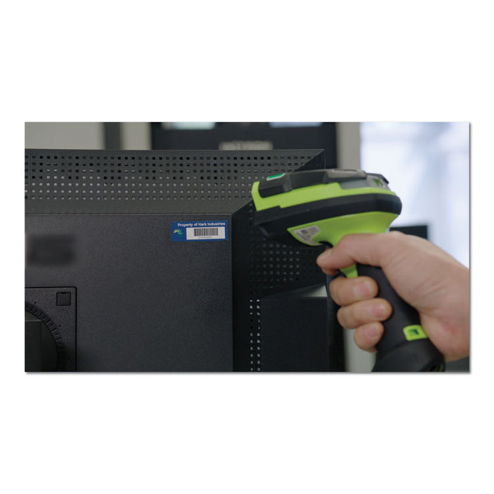 PermaTrack Durable White Asset Tag Labels, Laser Printers, 0.75 x 1.5, White, 40/Sheet, 8 Sheets/Pack