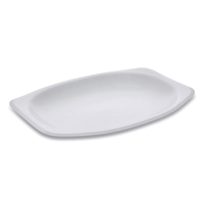 Laminated Foam Dinnerware, Platter, Oval, 9 x 7, White, 800/Carton