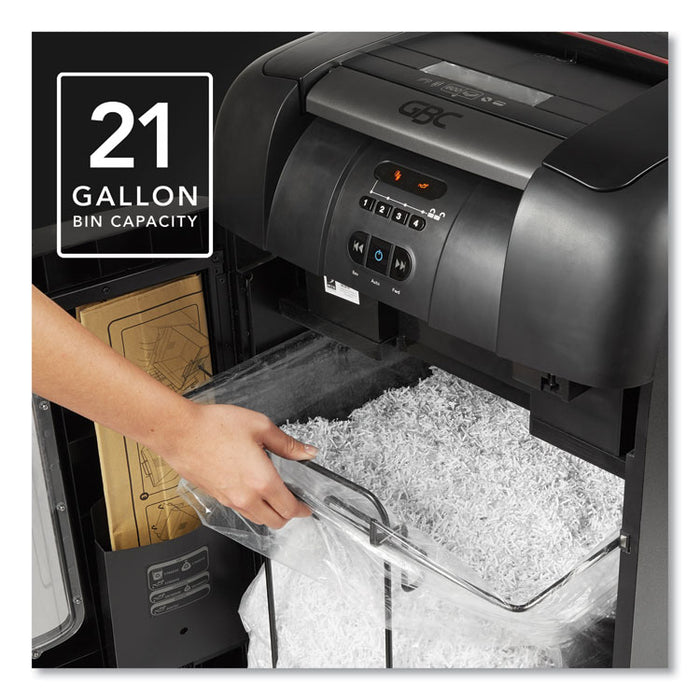 Stack-and-Shred 600M Auto Feed Micro-Cut Shredder, 600 Auto/9 Manual Sheet Capacity