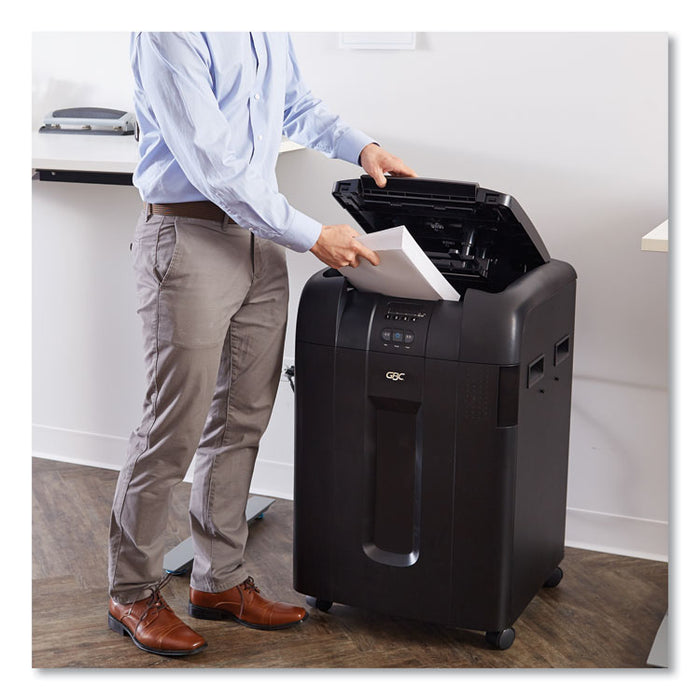 Stack-and-Shred 600M Auto Feed Micro-Cut Shredder, 600 Auto/9 Manual Sheet Capacity