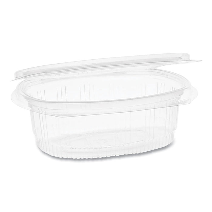 EarthChoice PET Hinged Lid Deli Container, 4.92 x 5.87 x 1.89, 12 oz, 1-Compartment, Clear, 200/Carton