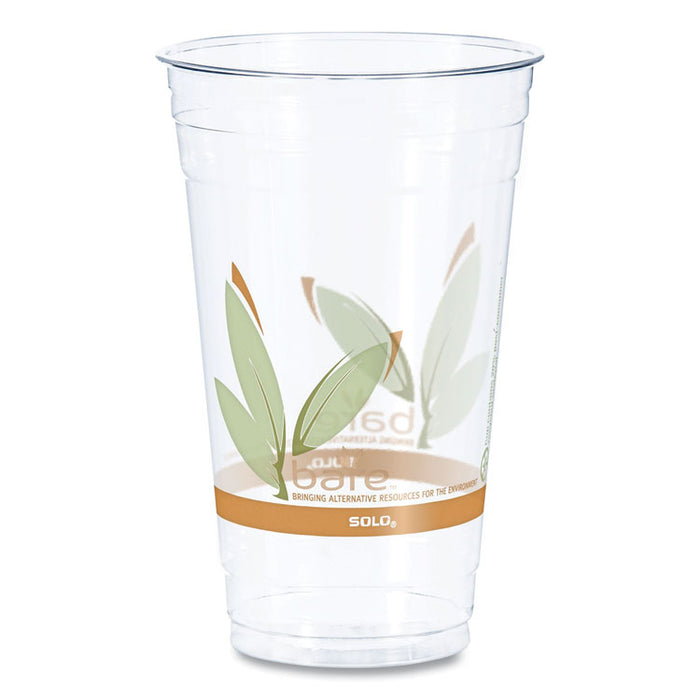 Bare RPET Cold Cups, Leaf Design, 24 oz, 50/Pack, 12 Packs/Carton