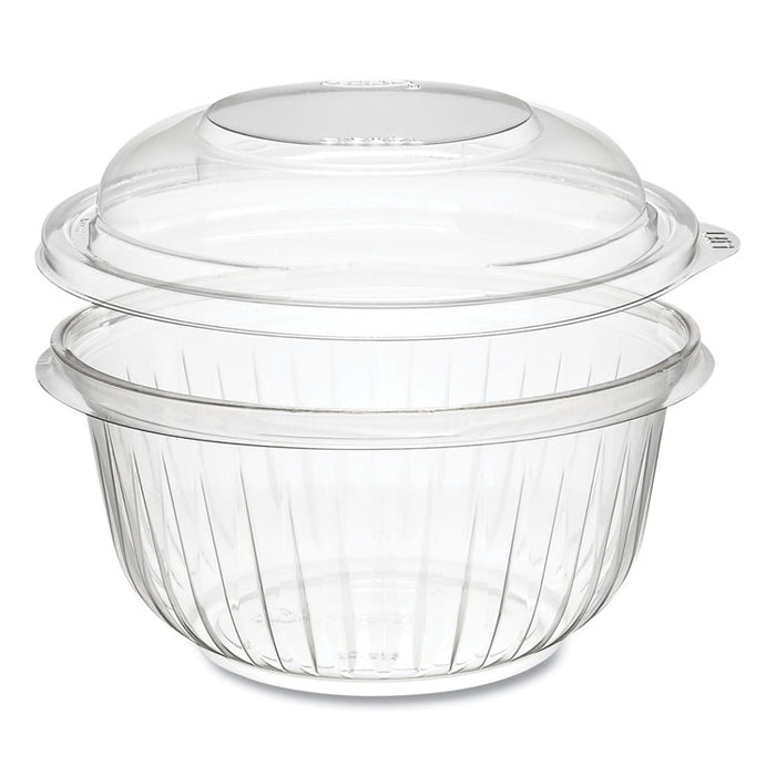 PresentaBowls Bowl/Lid Combo-Paks, 16oz, Clear, Dome Lid, 63/Pack, 4 Packs/CT