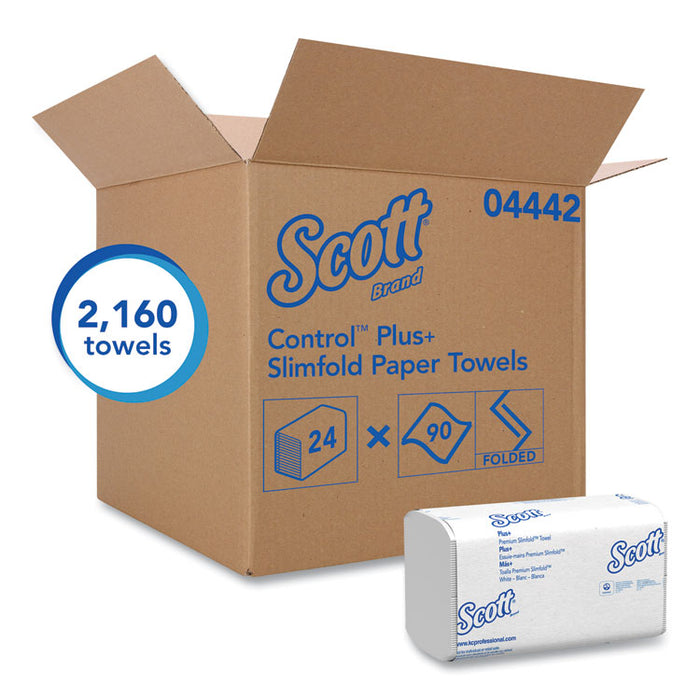 Control Slimfold Towels, 7 1/2 x 11 3/5, White, 90/Pack, 24 Packs/Carton