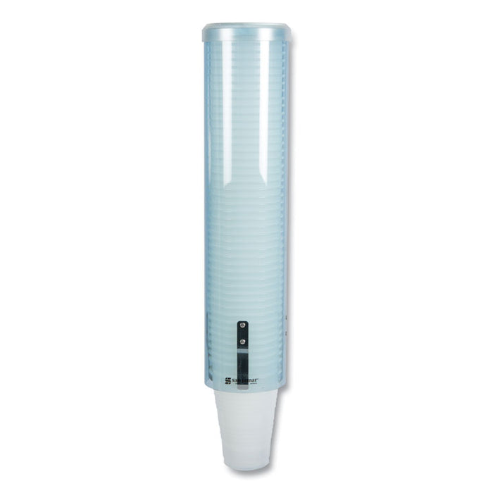 Large Pull-Type Water Cup Dispenser, Translucent Blue