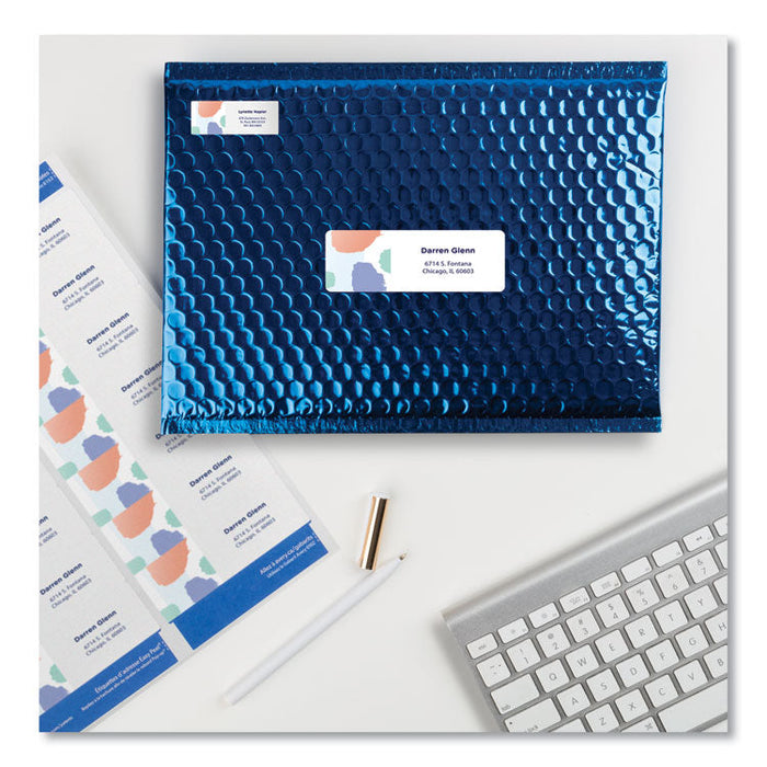 Easy Peel White Address Labels w/ Sure Feed Technology, Inkjet Printers, 1.33 x 4, White, 14/Sheet, 25 Sheets/Pack