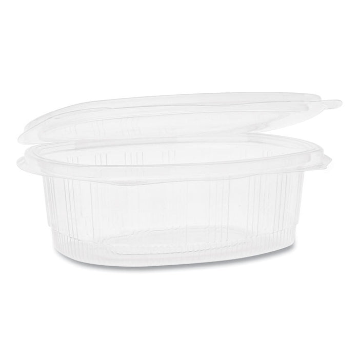 EarthChoice Recycled PET Hinged Container, 24 oz, 7.38 x 5.88 x 2.38, Clear, Plastic, 280/Carton