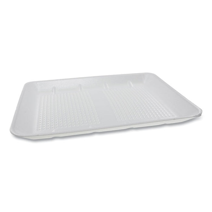 Supermarket Tray, #1014 Family Pack Tray, 13.88 x 9.88 x 1, White, Foam, 100/Carton