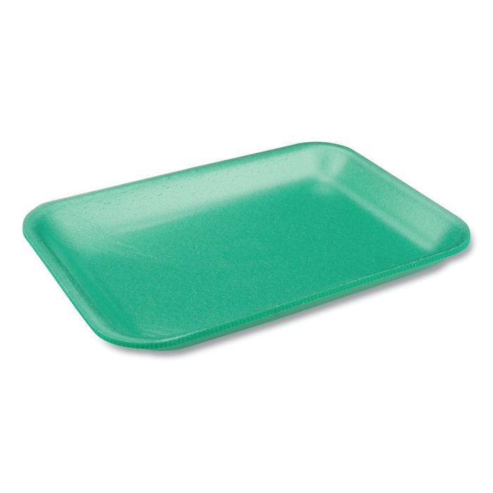Supermarket Tray, #2 Produce Tray, 8.2 x 5.7 x 0.91, Green, 500/Carton