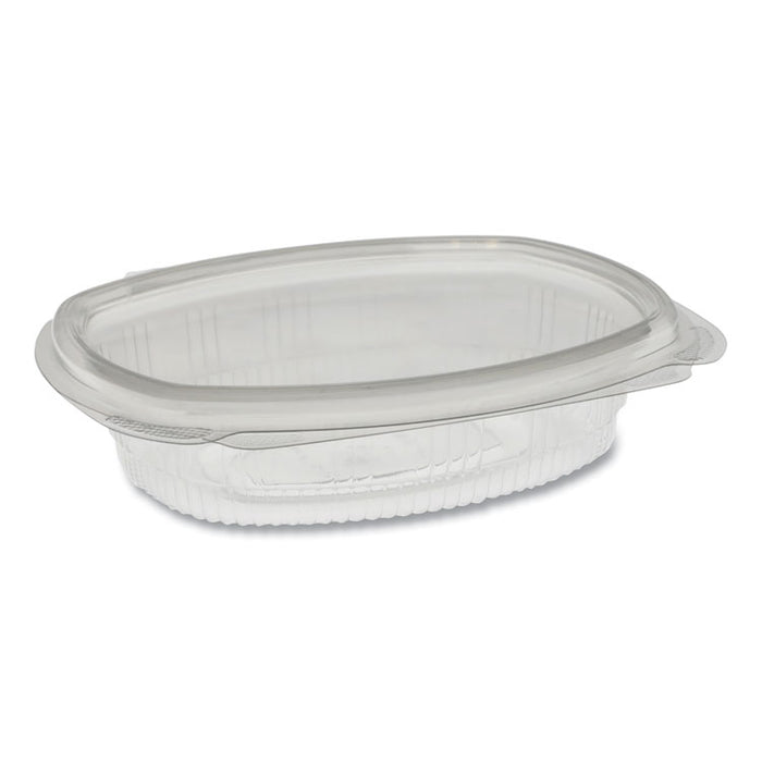 EarthChoice PET Hinged Lid Deli Container, 4.92 x 5.87 x 1.32, 8 oz, 1-Compartment, Clear, 200/Carton