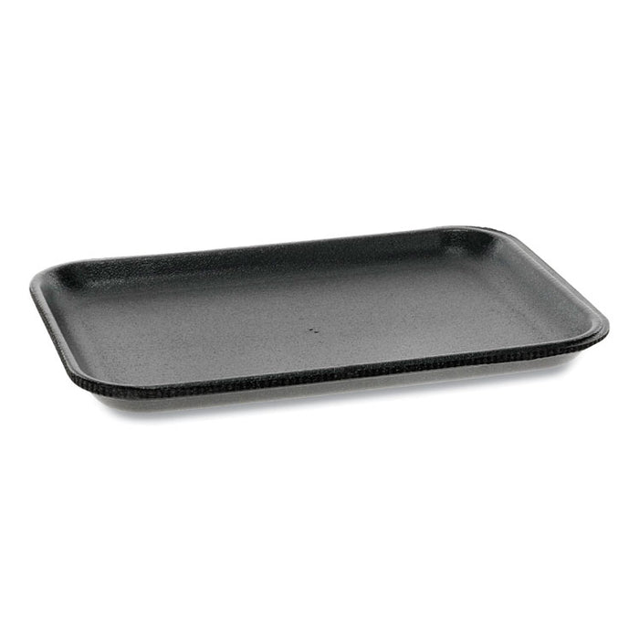 Supermarket Tray, #2S, 8.2 x 5.7 x 0.65, Black, Foam, 500/Carton