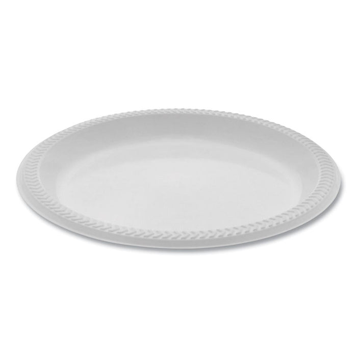 Meadoware Impact Plastic Dinnerware, Plate, 8.88" dia, White, 400/Carton
