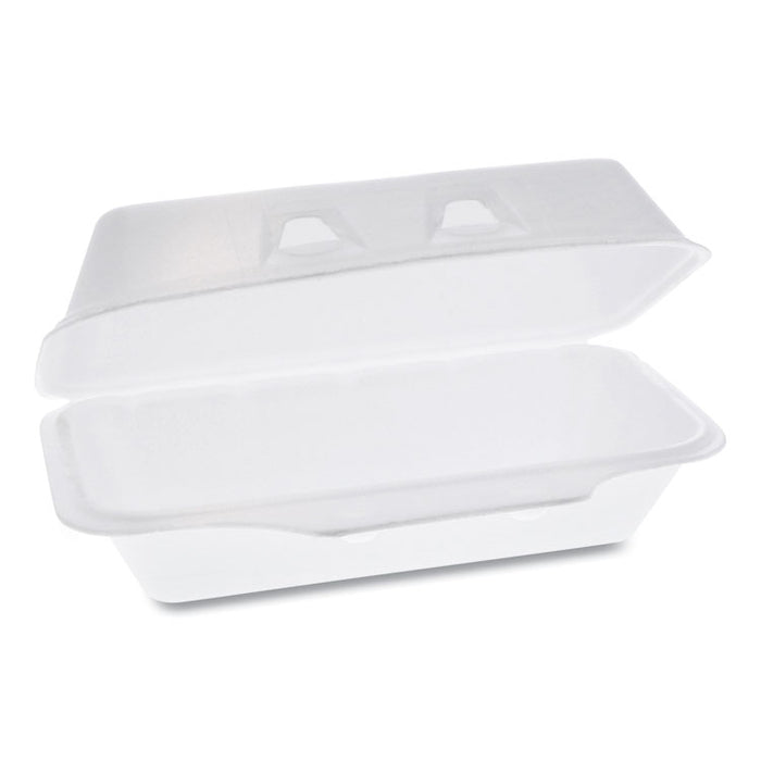 SmartLock Foam Hinged Containers, Medium, 8.75 x 4.5 x 3.13, 1-Compartment, White, 440/Carton
