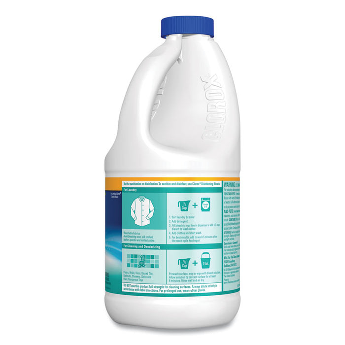 Regular Bleach with CloroMax Technology, Clean Linen Scent, 43 oz Bottle, 6/Carton