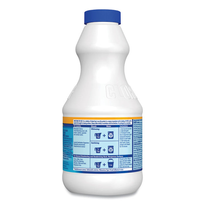 Regular Bleach with CloroMax Technology, 24 oz Bottle, 12/Carton