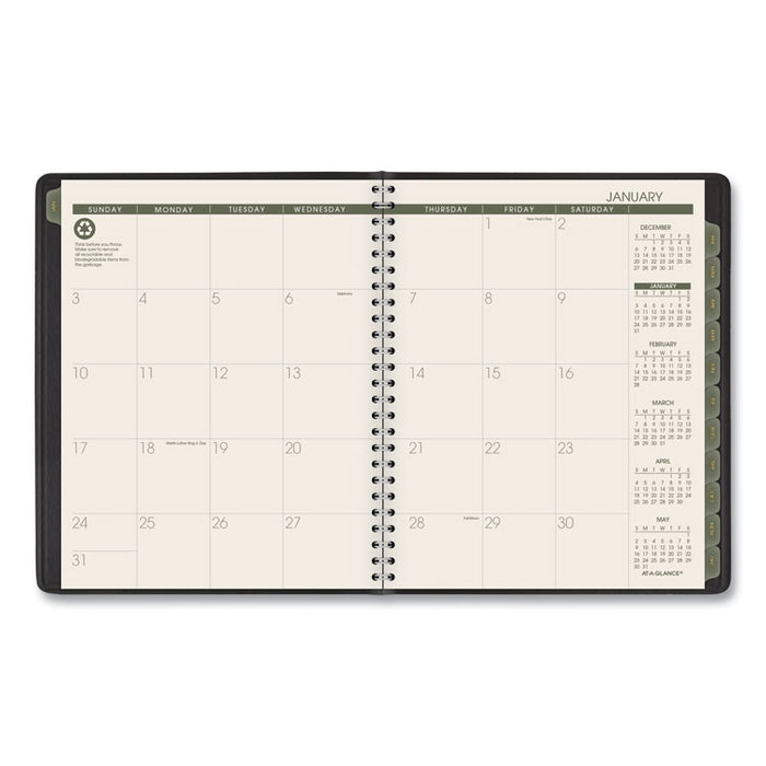 Recycled Monthly Planner, 8.75 x 6.88, Black, 2020