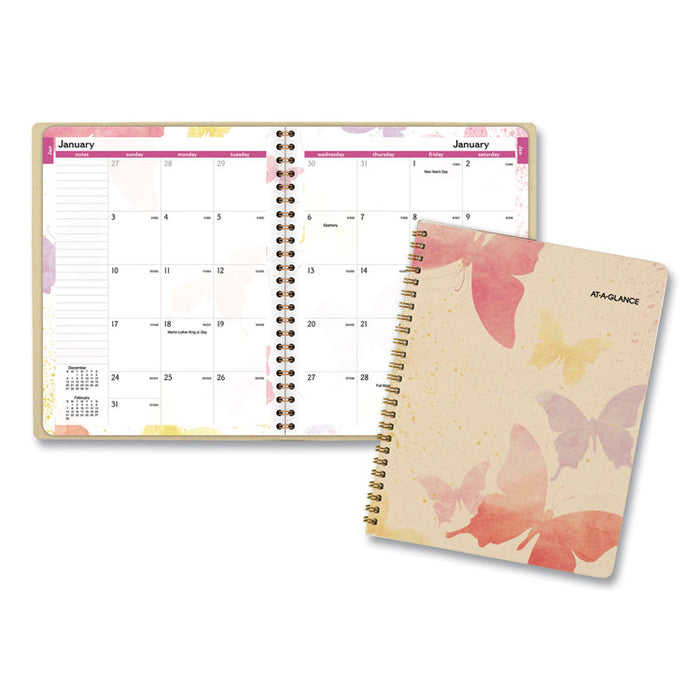 Watercolors Monthly Planner, 8 3/4 x 6 7/8, Watercolors, 2020-2021